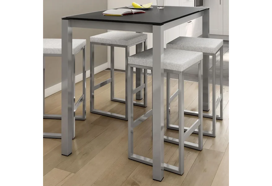 Urban Counter Harrison Pub Table with Glass Top by Amisco at Esprit Decor Home Furnishings